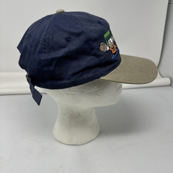 Vtg South Park Blue Embroidered Cap Comedy Central 1997 90's Y2K Strapback Hat - Picture 3 of 9